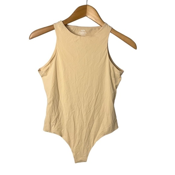 Skims Fits Everybody High Neck Bodysuit Clay Size XL Thong Back Classic - Picture 4 of 7